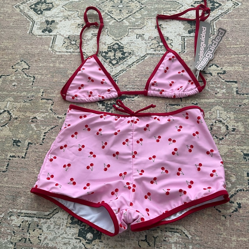 Missguided Cherry Pattern Bikini - Picture 2 of 5